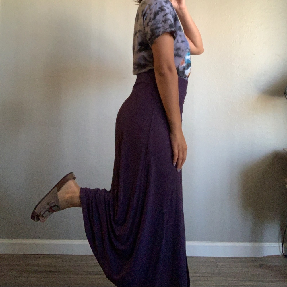 Dark purple long skirt!! 🍇